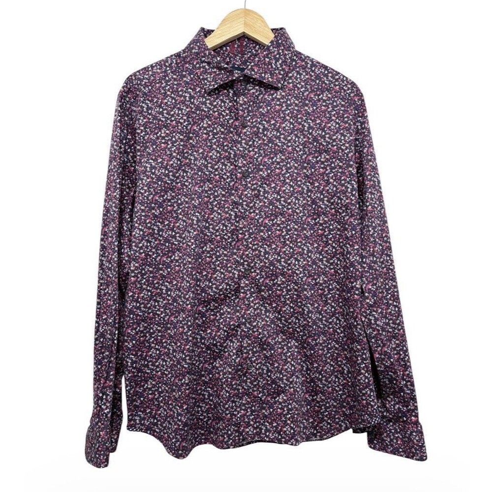Robert Graham Modern Americana Shirt 2XL NWOT Impressionist Floral Flip Cuff